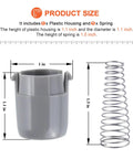 Upgraded 2026 Washer Magnetic Door Plunger Replacement Part For LG And Kenmore Elite Washers Fits WM3050 WM3170CW WM8000HA WM3770 WM3670HWA And More Models Easy Install Durable Door Magnet Plunger, 1.1 in plastic housing and 1.5 in spring