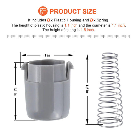 Upgraded 2026 Washer Magnetic Door Plunger Replacement Part For LG And Kenmore Elite Washers Fits WM3050 WM3170CW WM8000HA WM3770 WM3670HWA And More Models Easy Install Durable Door Magnet Plunger, 1.1 in plastic housing and 1.5 in spring