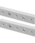 Two T Slot Miter Track Jig Aluminum Alloy 100mm Pro Grade Pack Of 2 With M6 M8 Holes shown from the side