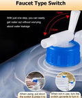 Close-up of the faucet type switch on Foldable Water Storage Bags Set 2 Pack 8L Each Telescopic Emergency Jug With Faucet Portable