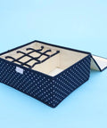 Straight Up The Best Hella Waterproof Oxford Cloth Storage Box For Clothing Organization Featuring 13 Grids To Keep Underwear Bras Socks And Tie Collections Nice And Tidy, open view with polka dots.
