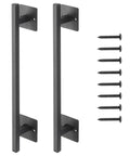 Rustic Barn Door Handle 12.6 Inch Built Tough for All Weather Gates Heavy Duty Carbon Steel Pull With Rust Resistant Coating