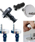 Two Piece Toilet Seat Hinge Set Easy Install No Tool Needed Top Fix Hinges With Soft Close Quick Release Connector Replacement Screws