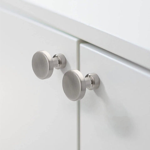 20 Pack One And A Quarter Inch Brushed Satin Nickel Cabinet Knobs For Kitchen Cabinets And Dresser Drawers Zinc Hardware Easy Install Durable Cupboard Pulls