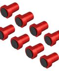 Red 8 Piece Aluminum Alloy Dog Clamps For Woodworking Table Heavy Duty Hold Downs Set Delivers Strong Grip And Easy Fixturing
