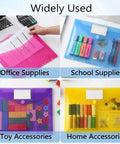 Six Pack Plastic Binder Pockets Folders With Transparent Pockets And Label Window A4 Size Each Holds Up To 150 Sheets