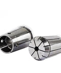 Versatile ER Collet Chuck For CNC Lathe And Milling with high precision tool holding and various shank sizes, side view.