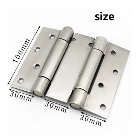 Stainless Steel Spring Door Hinge Set Two Way Open Auto Close Built Tough Heavy Duty 4 5 6 Inch DIY Install for doors