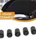 Get Your Ride Quiet Again With This 5 Pack Car Hood Stop Buffer Rubber Bumpers For Nissan Altima Models From 2019 To 2025 Featuring Premium Durable Rubber Pad Material That Totally Stops Annoying Chirp And Squeak Noises Caused By Loose Panels. 5 black rubber hood bumpers for Nissan Altima engine bay