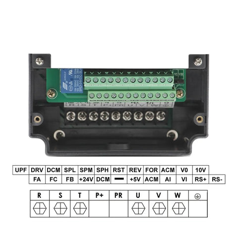 220V 3.0kW VFD Variable Frequency Drive Inverter For CNC Machines, 1HP Or 3HP Input, 3HP Output, CNC Driver And Motor Speed Control, terminal block wiring layout
