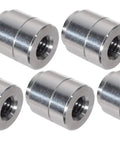 Pack Of Five Slick 3/8-16 Aluminum Weld On Bung Nuts Featuring Snug Female Threads Machined From Solid Billet Aluminum.