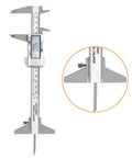 2 Pack Caliper Depth Base T Bar Attachment for Dial Digital and Vernier Calipers Carbon Steel Hardened Easy Screw Knob Turns Your Calipers Into Depth Gauges Fits 4 Inch To 12 Inch Blades No Modifications Needed on caliper.