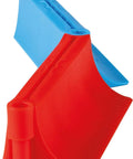 Red and blue track pieces from Mario Kart Tabletop RC Racing Set With Mario And Luigi, 60-piece setup for table or floor play.