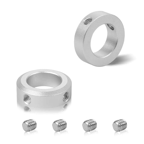 4 Pack Clamp-On Shaft Collars Aluminum Alloy With 20mm Bore And 32mm OD For CNC Machine Tools Lightweight Yet Strong Bolt-Clamp Design Easy Install Corrosion Resistant Shaft Mounts
