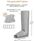 Air Compression Leg Massager Boots For Circulation And All Day Pain Relief with extensions for adjustable fit