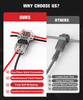 Comparison of 40 Piece Wire Tap Connectors Kit For 24-20 AWG Quick Solderless No Stripping T Tap Low Voltage Wire Connector with other connector.
