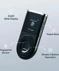 Secure Your Crypto Stash With This Top Shelf Biometric Hardware Wallet Featuring Certified Security Chip Fingerprint Authentication Bluetooth Sync And Rock Solid Offline Cold Storage, OLED display and fingerprint sensor