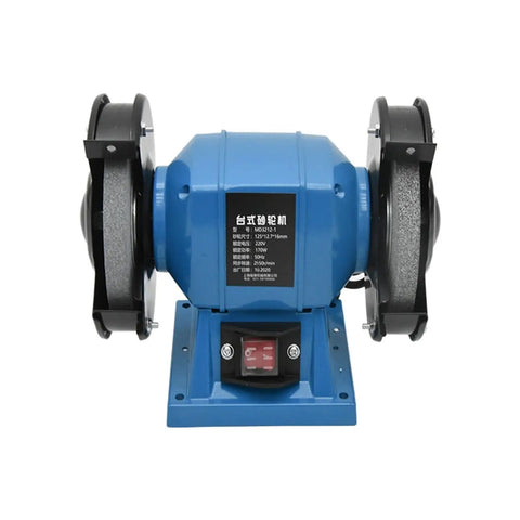 Badass 5 Inch Desktop Bench Grinder With Dual 36 And 60 Grit Wheels And Built In Work Light designed for sharpening blades and polishing hardware.