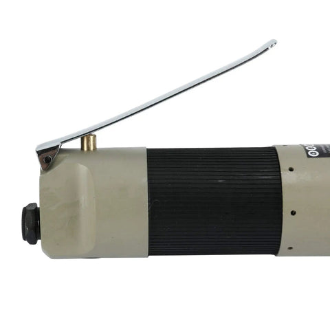Close-up of 2 In 1 Pneumatic Punch And Flange Tool For Sheet Metal showing ergonomic lever action and partially visible rotating head.