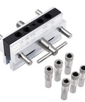 Self Centering Dowel Jig With Wide Capacity For Precise Wood Dowel Holes And Quick Clamp Setup, Includes Six Hardened Bushings