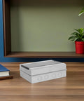 Rugged Weatherproof Outdoor Electrical Junction Box With Breaker Panel Cover and Reinforced Structure on a wooden desk.