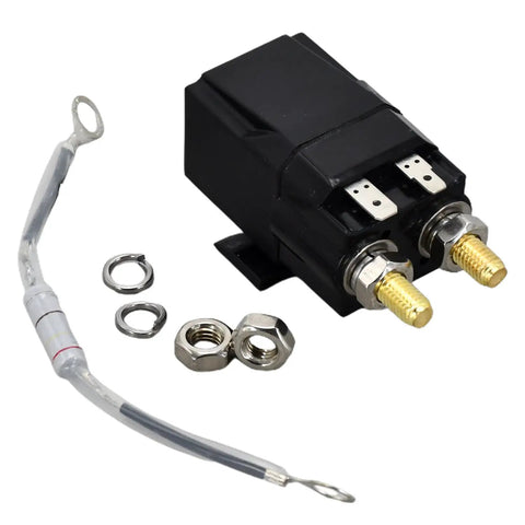 Premium 48 Volt Slotted Solenoid Assembly For Club Car DS 1995 Up And Precedent Golf Carts 2004 To 2008 Replacement Part SU60 2122P Built To Last And Easy Install with bolts and wiring
