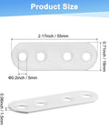Hella Sturdy White Flat Straight Shelf Brackets 10 Pack Heavy Duty Furniture Support For Home Wall Mounted Storage Upgrade No Sweat Assembly Rock Solid Structural Reinforcement Backing Solutions size dimensions 2.17 x 0.71 inches