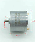 Dope Tiny 24mm Mini Electric Motor Spindle For DIY Projects, Dimensions: 24.15mm x 19mm, Visible Shaft 2mm x 5mm