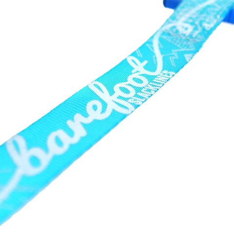 Close-up of Slackline Kit 60ft Complete Set With Ratchet Training Line Bark Protectors And Instructions For Kids And Adults