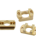Oldham Coupler for 3D Printer Z Axis T8 Screw Upgrade Kit, Gold Tone Brass Link Reducing Vibration Noise and Chatter, Smooth, Precise Motion, Easy Repair and Calibration for Hot Bed Drive brass couplers