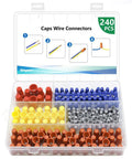 240 Piece Electrical Wire Connectors Set With Screw Terminals And Twist Nuts in a plastic organizer