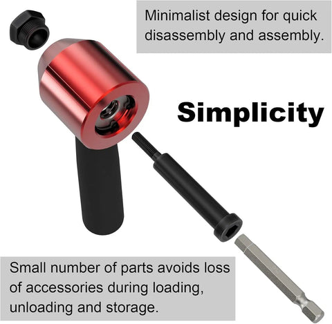 Professional Rivet Nut Drill Adapter Kit Featuring Complete M3 M4 M5 M6 M8 Metric Mandrels And Thread Insert Nuts with minimalist design.