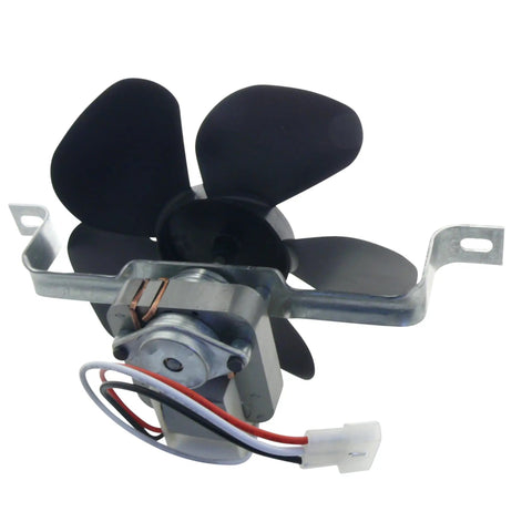 Exhaust Fan Motor Replacement For Range Hood S97012248 120V 60Hz 1.1A CCW CLB with bracket, blades, and wiring visible