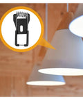 Tough As Nails Spring Clips For Ceiling Light Fixtures And Lamp Mounting Hardware with secure retaining clamp shown with ceiling lamp