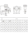 Heavy Duty Flanged Indexing Plungers Featuring Spring Loaded Knobs For Zero Hassle Positioning With Smooth 6mm And 8mm Pins detailed drawing and size specifications.