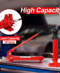 Aynuma One Ton Hydraulic Porta Power Kit, Heavy Duty Ram Jack With Pump for Auto Body Repair, showing 10-ton capacity hydraulic jack system.