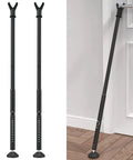 2 Pack 2-In-1 Door Security Bar For Hinged And Sliding Glass Doors, Heavy-Duty Steel Jammer With Quick-Install Lock Bar