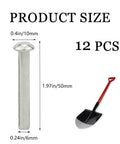 12 Pcs Rivets For Spade Handle Made From 304 Stainless Steel Half Round Head 50x6mm Durable Shovel Repair Fasteners "Product Size"