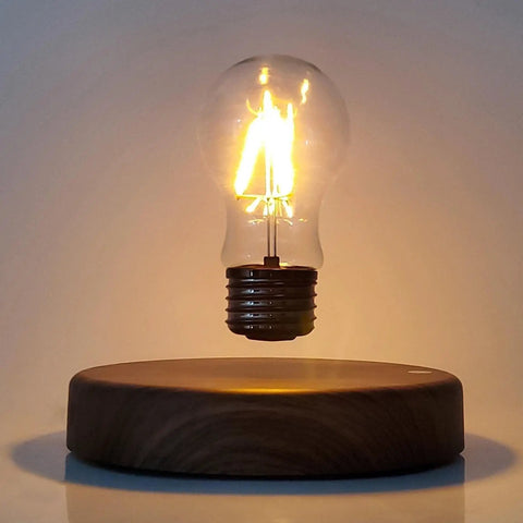 Levitating Bulb Lamp With Magnetic Floating LED Light That Revolves Seamlessly 360 Degrees A Quiet Hovering Desk Light For Home Office Decor And A Dope Gift Idea For Tech Lovers And Office Nerds Alike