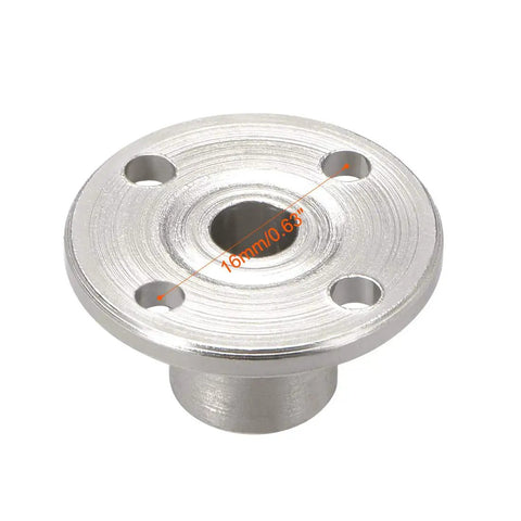 Front view of 5mm Inner Dia Rigid Flange Shaft Coupler For Motors H12 By D10, showing the 4-hole design and 16mm spacing