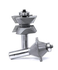 Two Piece Carbide Tipped Edge Banding Router Bit Set For DIY Woodworking, 30 Degree Bit With 1-19/32 Inch Diameter