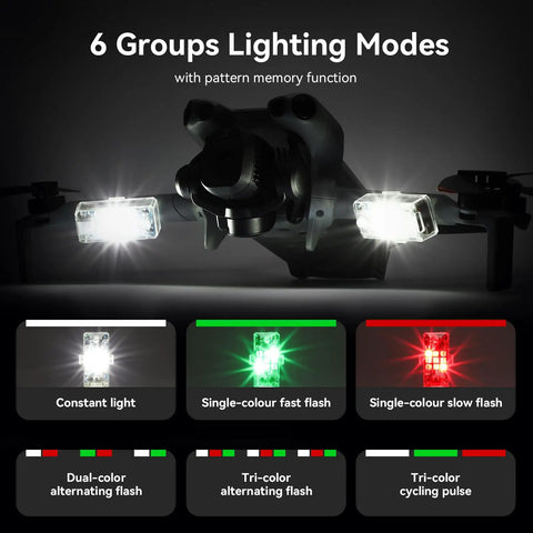 Drone showing Night Flight Strobe Drone Light with Anti Collision Led FAA Compliant High Visibility Flash in 6 lighting modes.
