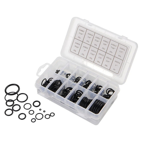 Scuba O Ring Kit 12 Sizes NBR90 Nitrile Seals For Dive Hoses Tanks And Gear Oil Resistant Rubber O Rings in clear box