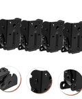 Four-pack space-saving folding hinge set for furniture.