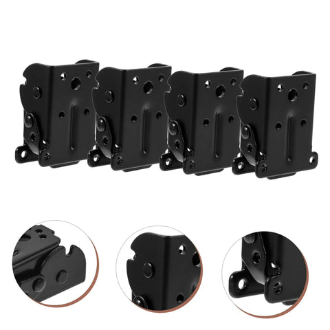 Four-pack space-saving folding hinge set for furniture.