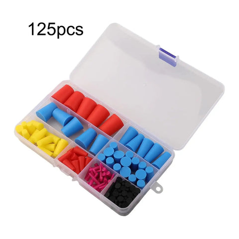 Super Cool 125 Pcs Silicone Rubber Tapered Plug Assortment Kit Makes Any Garage Job A Breeze With Ultra Durable Heat Resistant Seals That Never Crack Or Shrink To Keep Your Engine Sipping Smooth Like Butter Without Any Stress Or Hassle Today. 125pcs silicone rubber tapered plugs in organizer case