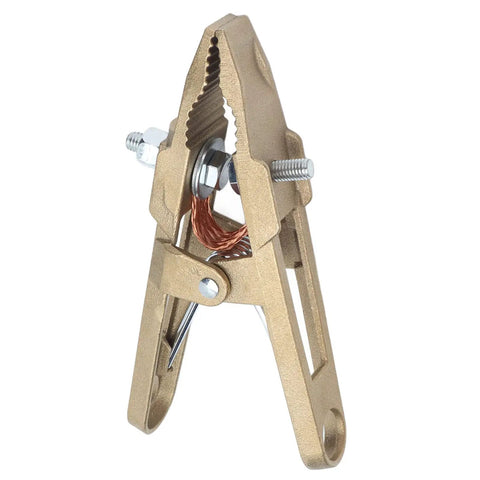 Powerhouse 600A Ground Clamp With Heavy Duty Brass Jaw And Secure Grip For Welding Shipyard Auto Parts High Amperage Earth Clamp, detailed view
