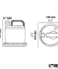 Diagram of Ultra Zero 793 GPH Multi Purpose Water Pump With Garden Hose Connection And Portable Handle dimensions