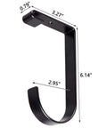 Heavy Duty Flat Hook Set Four Pack For Garage Ceiling And Wall Storage In Alloy Steel Black, Hooks To Hang Bikes
