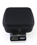 Grab And Go FPV Transmitter Bag For RC Controllers And Drones Carry Case Fits Radiomaster on digital scale showing weight